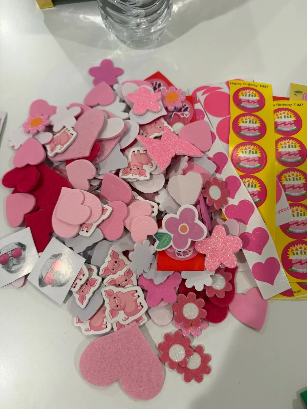 Large bundle Color sorted stickers basic colors for teaching or crafts
